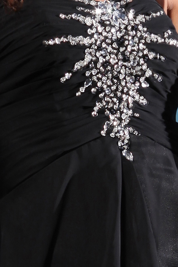 Enchanting One Shoulder Full Length Chiffon Dress - Click Image to Close